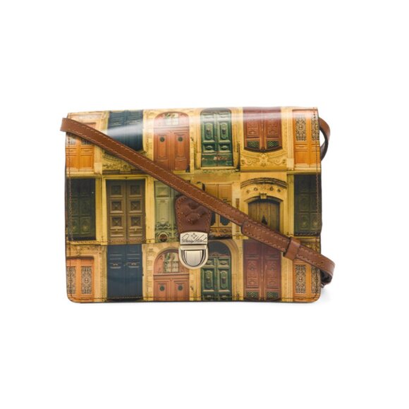 PATRICIA NASH Doorways Print Leather Locri Printed Small Crossbody